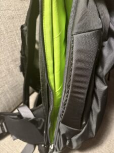 Travel backpack with laptop sleeve