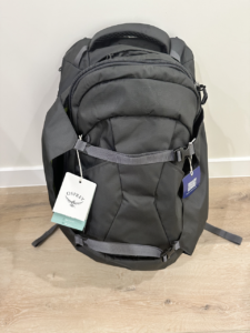 A hand luggage travel backpack